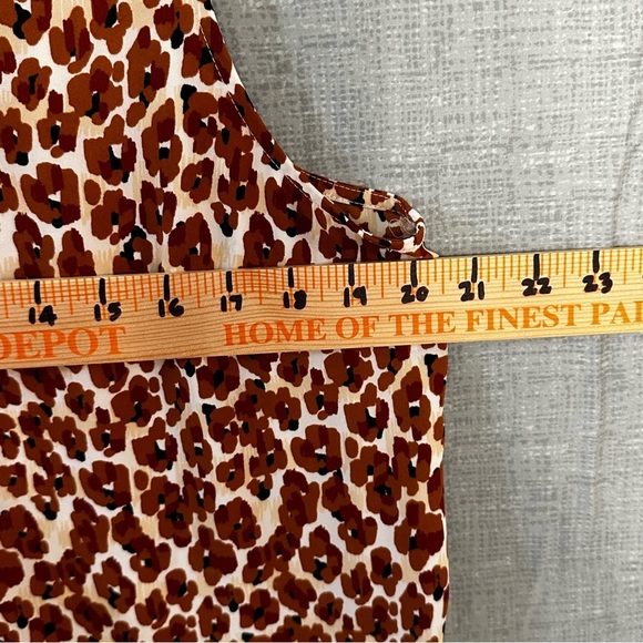 Nine West tank top v neck size 10 brown flower pattern - Picture 3 of 8